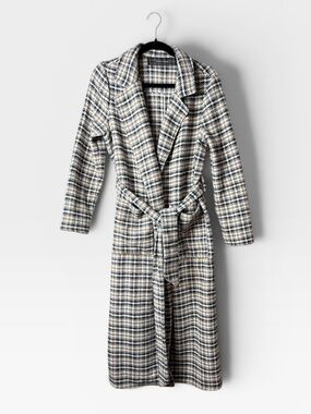 Code X Mode Plaid Blue Brown Jacket Size Medium (L)